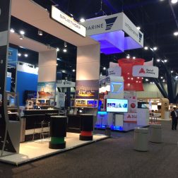Booths at shipping conference